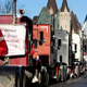 Wellington Street is lined with trucks once again after city officials negotiated to move some trucks away from downtown residences, on the 18th day of a protest against COVID-19 measures that has grown into a broader anti-government protest, in Ottawa, on Monday, Feb. 14, 2022.